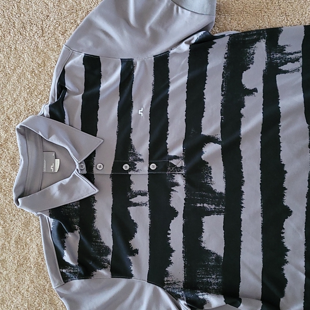 J. Lindeberg golf shirt, XL, grey/black